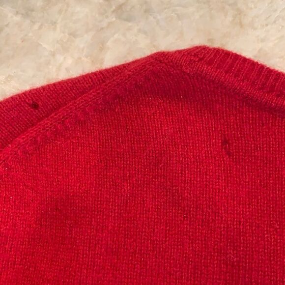 Red Cashmere Sweater As Is - Picture 4 of 5